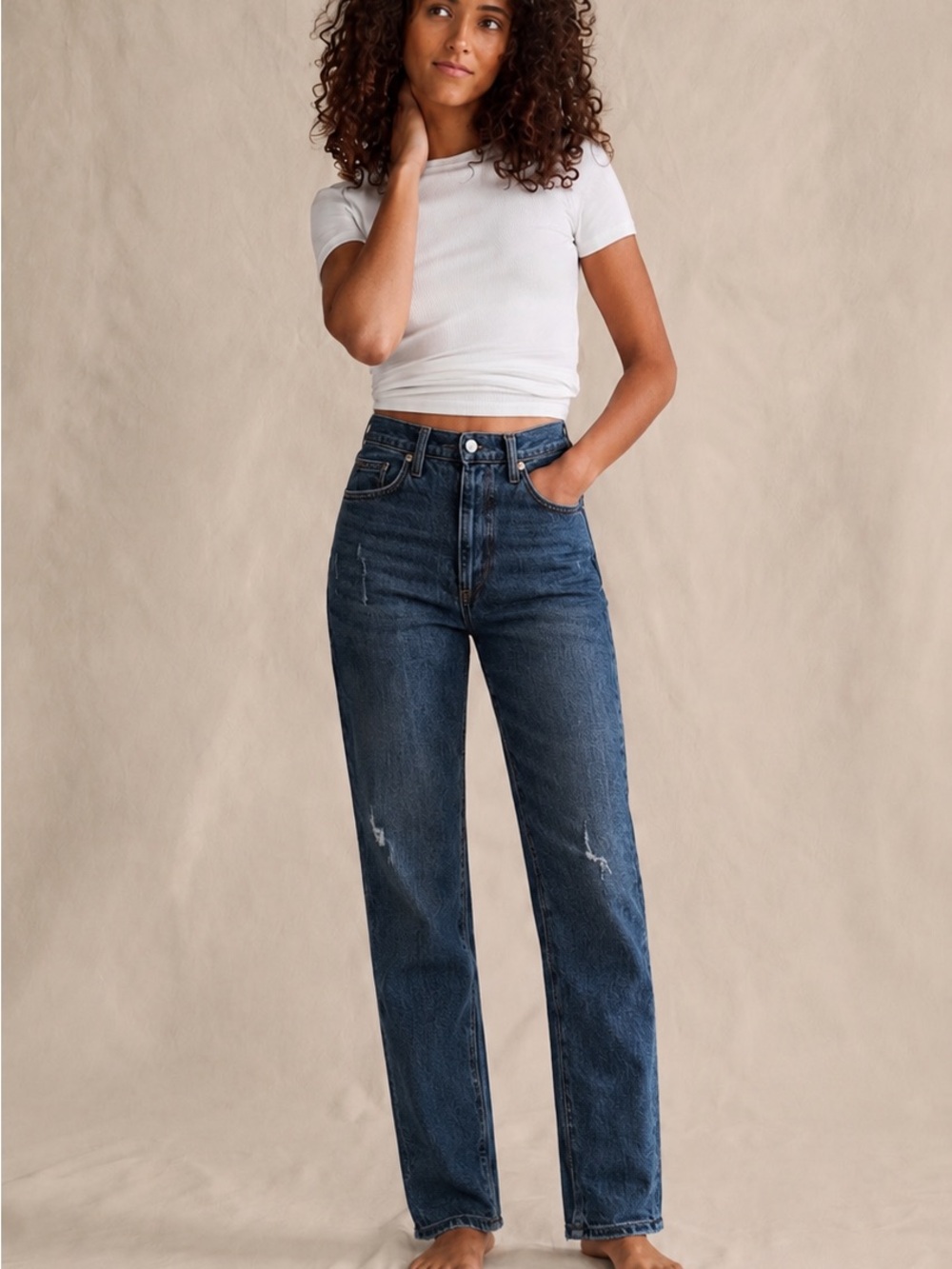 Universal Thread High-Rise Straight Jeans - Dark Blue
